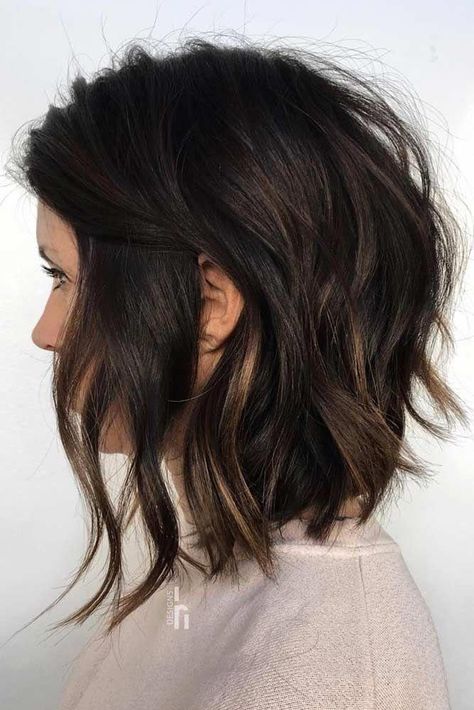 Bob Lung, Choppy Bob Haircuts, Fesyen Rambut, Wavy Bob Hairstyles, Choppy Bob Hairstyles, Choppy Bob, Bob Hairstyles For Fine Hair, Long Bob Hairstyles, Feathered Hairstyles