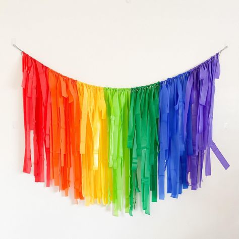 PRICES MAY VARY. Party streamers, one-of-a-kind appearance, 50pcs per pack, each streamer is approx. 4.5 feet x 1.6 feet. Differ from usual fringe backdrops; our wide streamers decorations creates a matte, colorful, pastel-like party or event backdrop. The semi-translucency of the plastic strips streamer backdrop offers a more subtle color transition, giving a high-end touch to your party decoration. Backdrop streamer for birthday, bridal shower, wedding, baby shower, engagements, any event or o Rainbow Tablecloth Backdrop, Rainbow Table Cloth Backdrop, Colorful Fringe Backdrop, Colorful Streamer Backdrop, Pink And Purple Streamer Backdrop, Streamer Decorations, Streamer Backdrop, Fiesta Party Decorations, Party Streamers