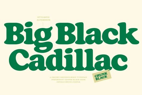 Chunk Black Font - Download Free Font Cool Sans Serif Fonts, Food Fonts Typography, Typography For Websites, Cooper Black Poster, Vintage Free Font, Free Block Fonts, Farmers Market Design, Free Retro Fonts, Cooper Black Font