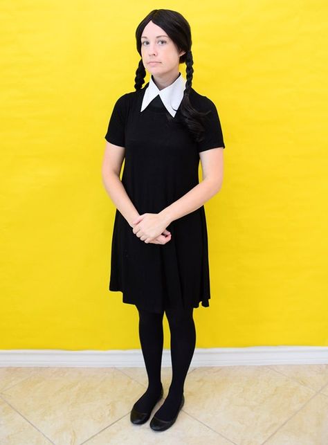 Wednesday and Pugsley Addams Family Halloween Costumes ⋆ Dream a Little Bigger Pugsley Addams Costume, Addams Family Halloween Costumes, Costumes For Teachers, Work Appropriate Halloween Costumes, Easy Couples Costumes, Easy Halloween Costumes For Women, Cookie Costume, Halloween Costumes For Work, Diy Costumes Women