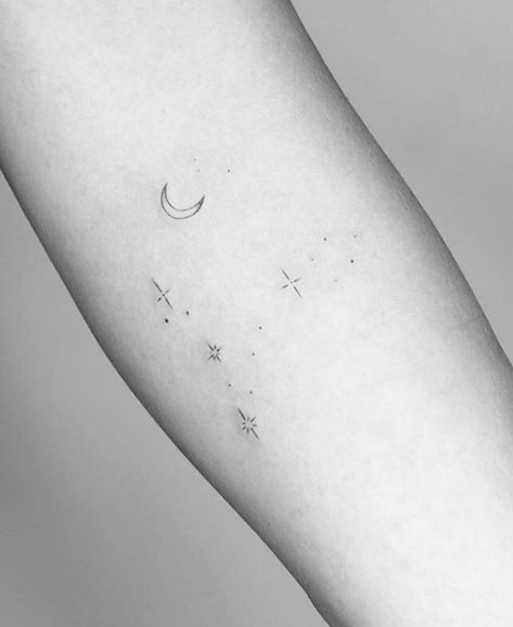 210+ Amazing Constellation Tattoos With Meanings (2023) - TattoosBoyGirl Constellation Tattoos Pisces, Small Pisces Tattoos Constellation, Pisces Constellation Tattoo Designs, Mini Constellation Tattoo, Pisces Constellation Nails, Pisces Constilation Tattoo, Zodiac Signs Tattoos Pisces, Minimalist Pisces Constellation Tattoo, Pisces Constellation Tattoo Stars