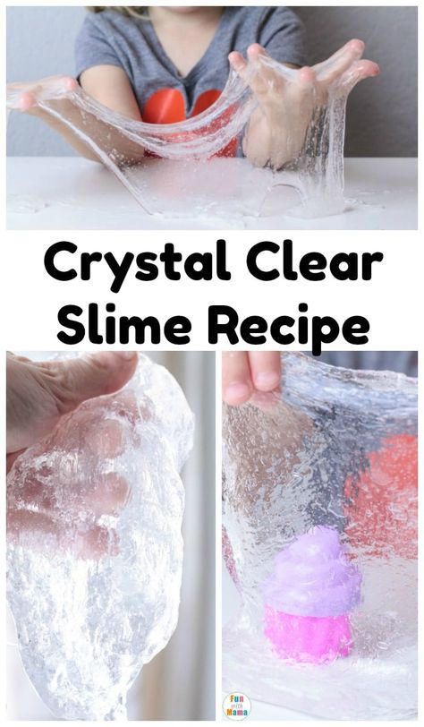 Learn how to make clear slime with this easy clear slime recipe Clear Slime Recipe, Ways To Make Slime, Slime Easy, Clear Glue Slime, Slime Ingredients, Craft Recipes, Slime No Glue, Easy Slime Recipe, Slime Recipes