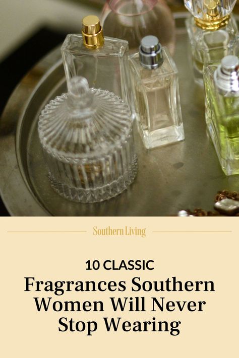 These signature scents are Southern grandmother-approved. Here are 10 classic perfumes that have adorned Southern vanities for generations, and what makes them special. #perfume #beauty #southernscents #classicperfume #nostalgicperfume Classic Perfumes For Women, Southern Beauty, Breakfast Party Foods, Classic Perfumes, Etiquette And Manners, Southern Women, Seasonal Nails, Wedding Pets, Signature Fragrance