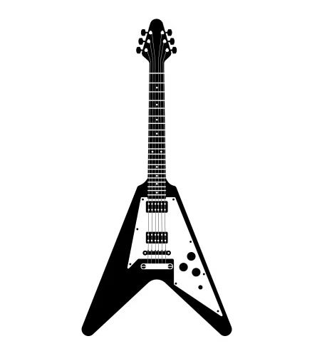 Flying v guitar Royalty Free Vector Image - VectorStock V Guitar, Flying V Guitar, White Guitar, Guitar Vector, Dave Mustaine, Flying V, Old School Tattoo, Free Vector Images, Png Images