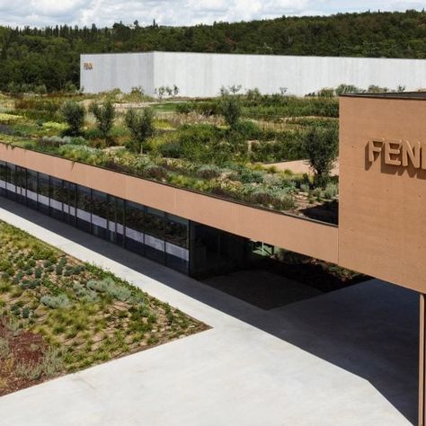 Extensive Green Roof, Es Devlin, Green Factory, Norway Design, Tuscan Landscape, Innovation Center, Tuscan Landscaping, Vertical Farming, Architecture Landmark