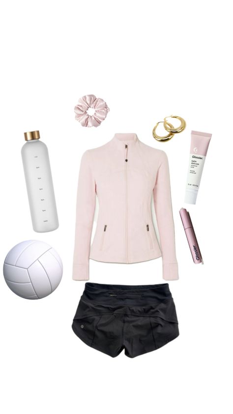 Pink Volleyball Outfit, Volleyball Clothes Aesthetic, Beach Volleyball Outfit Women, Practice Outfits Volleyball, Cute Outfits For Volleyball Practice, Volleyball Outfits, Women Volleyball, Volleyball, Pink