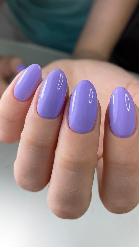 Nail Colors Lavender, Lavender Color Nails, Lavender Manicure, Nail Model, Digital Lavender, Lavender Nails, Summer Manicure, Extension Designs, Color Nails