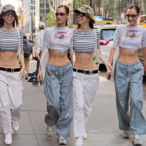 Leah Mccarthy, Bella Hadid Style, Celeb Style, Kendall Jenner Style, Bella Hadid, Style Ideas, Celebrity Style, Fashion Inspo, Crop Tops