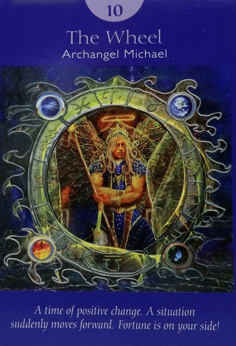 "The Wheel" from the Angel Tarot deck by Doreen Virtue and Radleigh Valentine    Hello Folks!   Your card for Tarot card Tuesday is "The... Radleigh Valentine, Free Tarot Cards, Angel Tarot Cards, Angel Signs, Angel Tarot, Angel Oracle Cards, Angel Prayers, Doreen Virtue, Angel Guidance