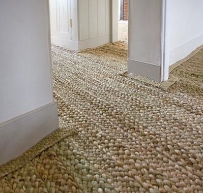 Walls, Windows & Floors: Rush Matters in Bedfordshire - Remodelista Seagrass Carpet, Grass Carpet, Sisal Carpet, Carpet Stores, Carpet Trends, Buying Carpet, Cheap Carpet Runners, Carpet Styles, Diy Carpet