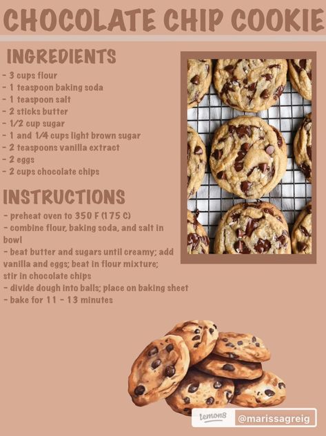 How Do You Make Chocolate Chip Cookies, Basic Baking, Chocolate Chip Cookie Recipe Easy, Easy Chocolate Chip Recipes, Good Chocolate Chip Cookies Recipes, Healthy Food Processor Recipes, Chocolate Chip Recipe, Cocholate Chip Cookie Recipe, Simple Homemade Chocolate Chip Cookies