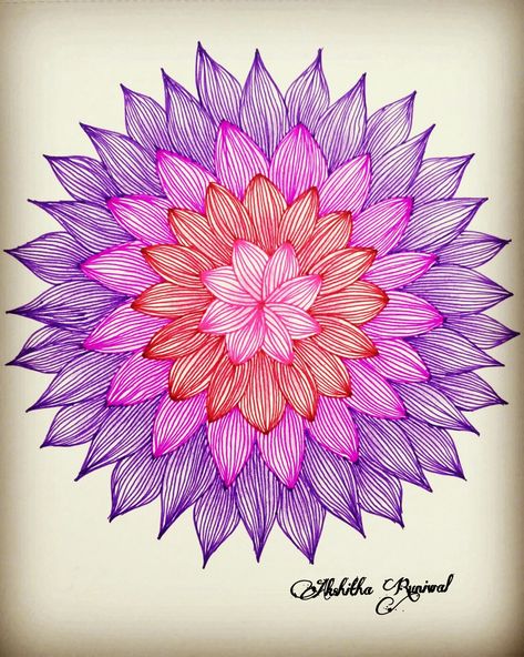 Colored Pens Art, Color Pen Art Doodles, Unique Doodle Art, Floral Zentangle, Canvas Art Painting Abstract, Easy Mandala Drawing, Doodles Sketches, Mandala Art Therapy, Pen Art Drawings