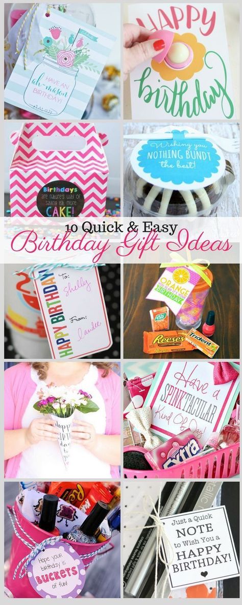 Birthday gifts don't have to be expensive and complicated. Here are 10 quick and easy Birthday gift ideas your friends and family are sure to love. Easy Birthday Gift Ideas, Quick Birthday Gifts, Easy Birthday Gifts, Mom Crafts, Teacher Birthday Gifts, Teacher Birthday, Easy Birthday, Diy Gifts For Friends, Ideas Hogar