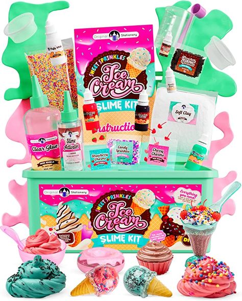 Original Stationery Sweet Sprinkles Ice Cream Slime Kit for Girls, Yummy Slime Making Kit to Create Sundae Slime for Girls & More, Fun Birthday Gift Ice Cream Slime, Make Your Own Slime, Sprinkles Ice Cream, Slime Making Kit, Fun Slime, Slime Kits, Slime Making, Ice Cream Cupcakes, Ice Cream Sprinkles