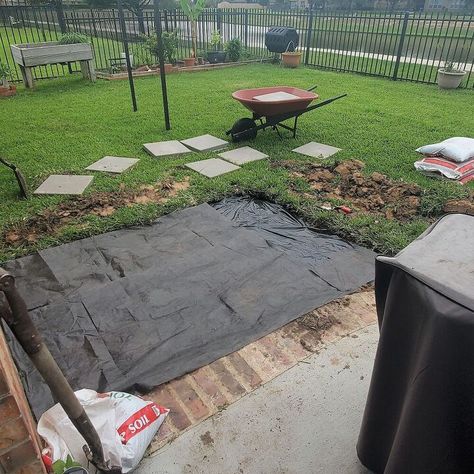 Ways To Extend Concrete Patio, Grill On Grass Ideas, Back Yard Bbq Ideas Grill Area Patio On A Budget, Diy Grill Pad, Small Patio For Grill, Paver Grill Station Diy, Grill Pad Off Patio Diy, Small Grill Area Ideas Patio, Diy Grill Patio