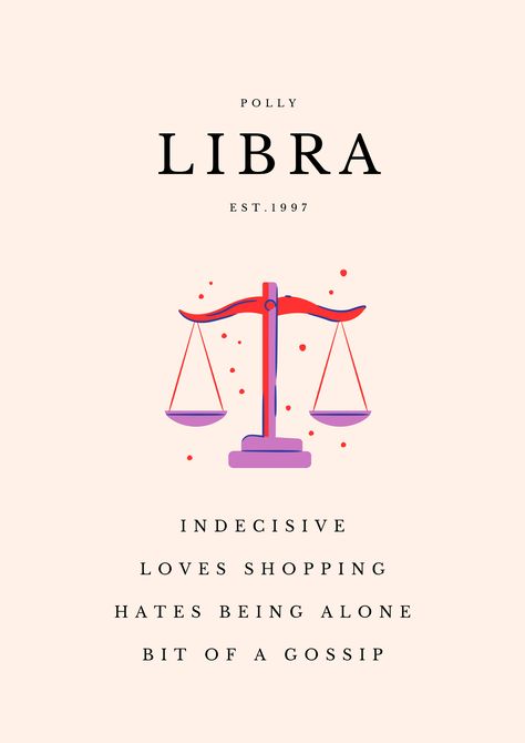 Libra poster A3 Libra Poster, Libra October, October Born, Seasons Posters, Libra Season, Libra Facts, London United Kingdom, In London, United Kingdom