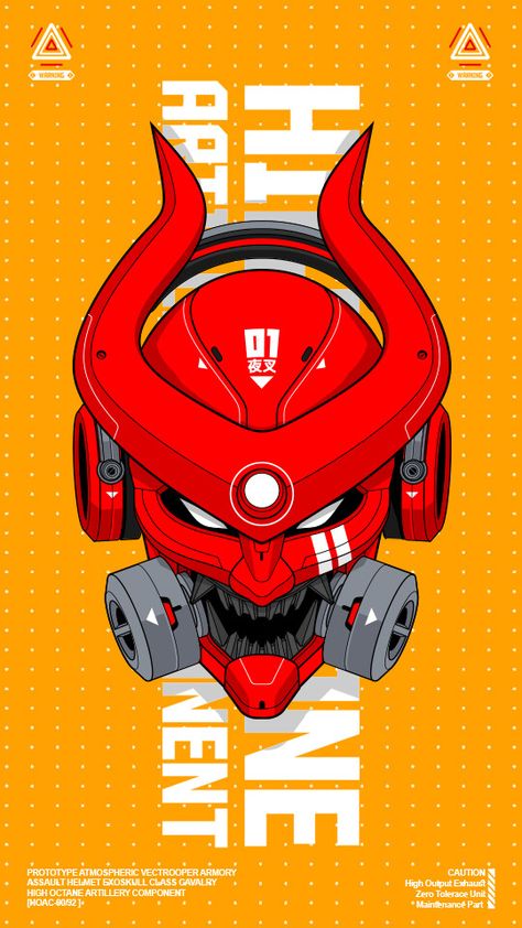 ArtStation - Maut02 Live Phone Wallpaper, Demon Mask, Cyberpunk Design, Samurai Wallpaper, Wallpaper For Phone, Oni Mask, Pop Art Wallpaper, Samurai Art, Gundam Art