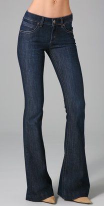 Gap Flare Jeans, Classic Dark Wash Flare Jeans With Belt Loops, Fitted Flare Jeans With Button Closure, Non-stretch Flare Jeans With Pockets, Dark Wash Full-length Flare Jeans With Belt Loops, Bootcut Jeans Outfit, Jeans For Tall Women, Affordable Button-detail Flare Jeans, Womens Flare Jeans