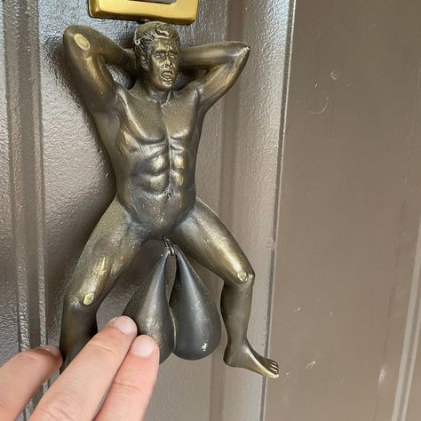 Doorballs Door Knocker Best Gift EVER. | Etsy Quirky House, Funny Couple Poses, Door Knockers Unique, White Elephant Party, Funny Gifts For Men, Semi Annual Sale, Gag Gifts Funny, Hot Gifts, Door Knocker