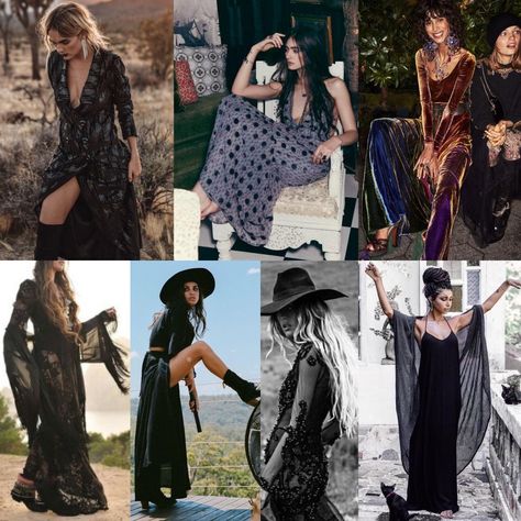 Boho Aesthetic Outfit, Bi Fashion, Edgy Bohemian, Dark Boho, Boho Fashion Bohemian, Dark Outfits, Winter Boho, Boho Aesthetic, Romantic Style