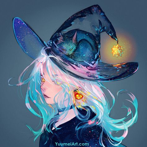 Yuumei Art, Witchy Art, Vie Motivation, Arte Inspo, Witch Art, 판타지 아트, Witch Hat, Fantasy Character Design, Pretty Art