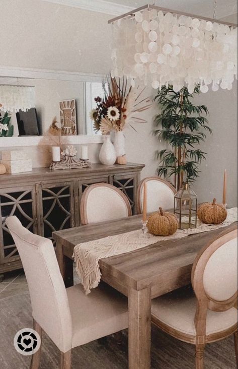 Room Fall Decor, Fall Dining Room Decor, Fall Dining Room, Room Lighting, Dining Room Lighting, Lighting Ideas, Fall Thanksgiving, Thanksgiving Decorations, Dining Room Decor