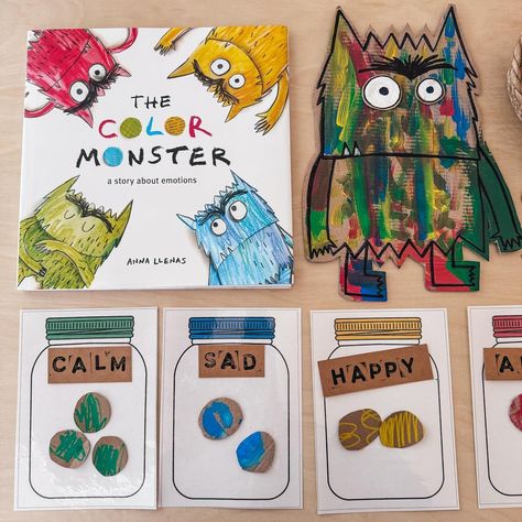 Mix It Up Book Activities, Color Monster Activities Preschool, Color Monster Printable, The Color Monster Activities Preschool, Color Monster Craft, Color Monster Activities, The Color Monster, Identify Emotions, November Preschool