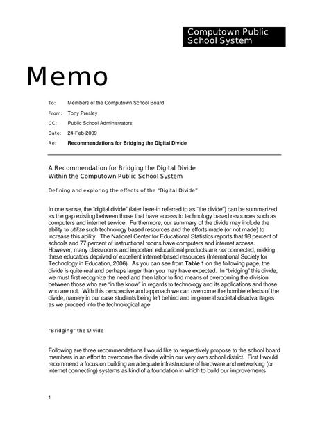 Computown Public                                                            School System    Memo  To:     Members of the ... Student Nurse Resume, Memo Examples, Formal Business Letter Format, Memo Format, Memorandum Template, Business Memo, Biography Template, Internal Memo, Memo Writing