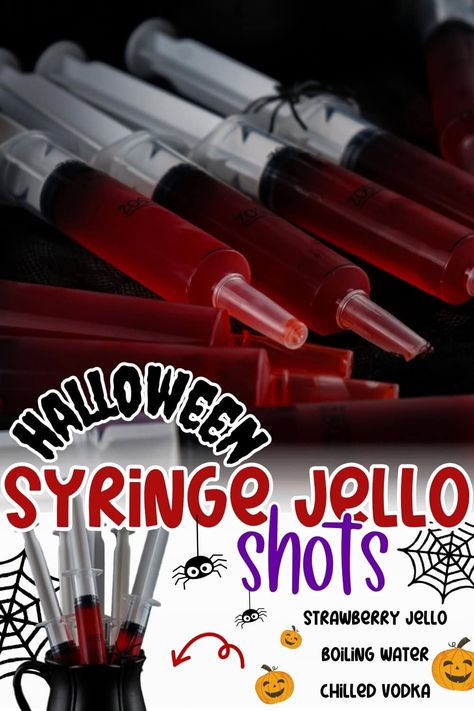 Jello Shot Syringes Recipe, Syringe Jello Shots, Raspberry Jello Shots, Jello Shot Syringes, Vodka Recipes Easy, Jolly Rancher Vodka, Jello Shots Vodka, Halloween Jello Shots, Halloween Jello