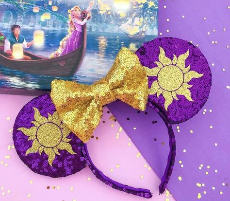 Tangled Mickey Ears, Sun Tangled, Tangled Ears, Rapunzel Ears, Rapunzel Sun, Tangled Sun, Couples Disney, Tangled Disney, Disney Bachelorette