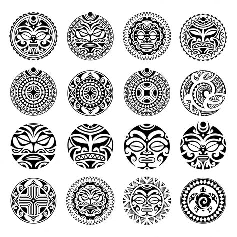 Bodypainting, Maori Tattoo Patterns, Maori Face Tattoo, Tattoo Ornament, Tattoo Frau, Sun Symbols, Tato Maori, Round Tattoo, Tiki Tattoo