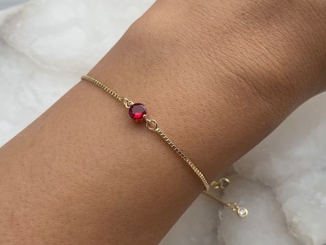 Red Gems, Silver Heart Bracelet, Brass Bracelet, Star Ruby, July Birthstone, Gold Plated Bracelets, Red Garnet, Heart Bracelet, Leather Pouch