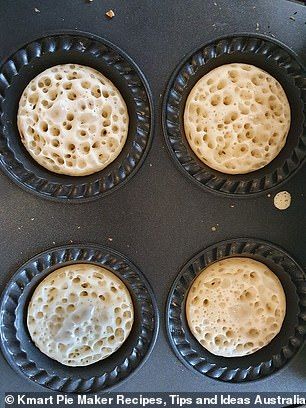 Piemaker Recipes Mini Pies, Crumpets Recipe Easy, Pie Maker Recipes Ideas, Breville Pie Maker, Homemade Crumpets, Crumpet Recipe, Mini Pie Maker, Pie Maker Recipes, K Mart