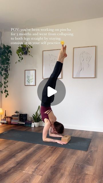 Lara Bregman on Instagram: "3 months of baking for this one and I am still not at the end of the road 🤸🏽‍♀️ but closer and so happy and proud of this achievement 🙏🏼

Would you want to know what I did to get here? 

#yoga #yogainspiration #yogainstructor #yogainversions #pinchamayurasana #inversion #yogadaily #yogacommunity #yogaprogress #yogapractice #inversionpractice #mindfulness #ａｅｓｔｈｅｔｉｃ" Yoga Origin, Superbrain Yoga, Inversion Poses Yoga, Inversions Yoga, Benefits Of Inversions Yoga, Yoga For Mental Health, Yoga Progress, Yoga Inversions, Yoga Community