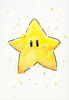 Super Mario Party, Mario Nintendo, Diy Watercolor Painting, Nintendo Art, Mario Art, Mario Party, Video Game Art, Star Art, Copic