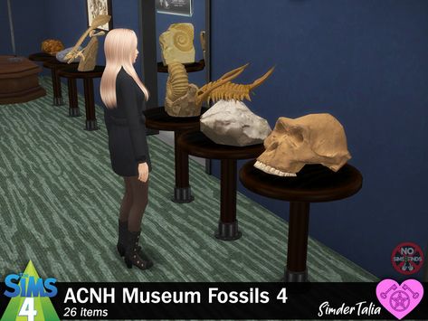 Sims 4 Museum Cc, Sims 4 Museum, Witchy Sims 4 Cc, Acnh Museum, Dino Tracks, Meteor Impact, Triptych Art, Wall Vents, Sims 4 Mm Cc