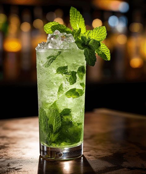 The Mojito Mocktail has a refreshing, sweet, and tangy taste, with a hint of mint and lime. It is light and fizzy, making it perfect for a hot summer day or a relaxing evening. Mint Mojito Mocktail, Mojito Aesthetic, Pina Colada Mocktail, Summer Mocktails, Mojito Drink, Classic Mojito, Mocktail Drinks, Raspberry Mojito, Mojito Mocktail