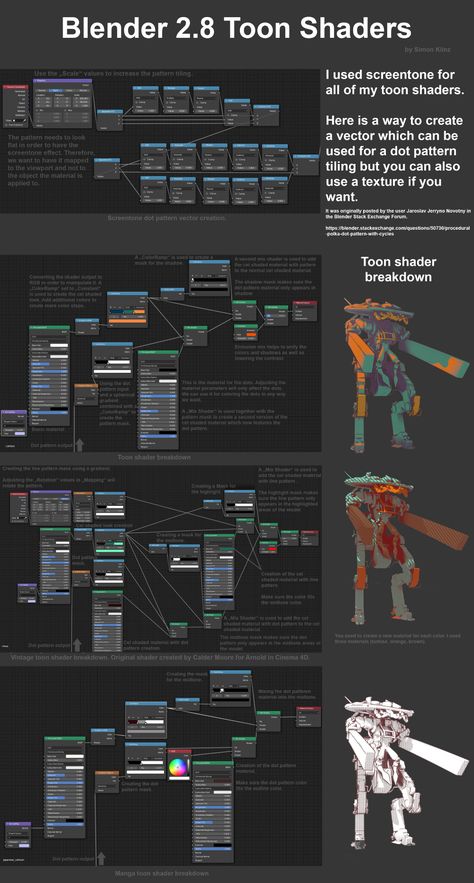 ArtStation - Blender Toon Shader, Simon Klinz Toon Shader, Blender Character Modeling, Grease Pencil, 3d Karakter, 3d Sketch, 3d Modeling Tutorial, Blender Models, Blender Tutorial, Level Design