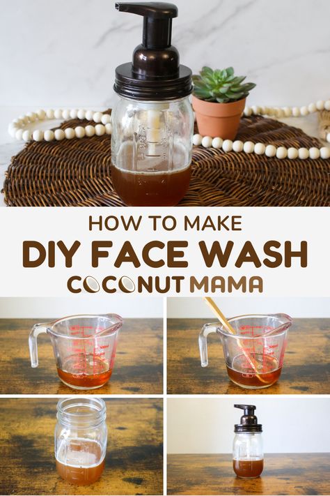 This easy homemade face wash recipe is great for sensitive skin and is made with natural ingredients like liquid castile soap and honey. Face Soap Recipe, Homemade Face Cream Recipes, Diy African Black Soap, Home Made Beauty Products, Face Wash Recipe, Diy Sugar Scrubs, Sugar Scrub Homemade Recipe, Homemade Face Wash, Diy Face Wash