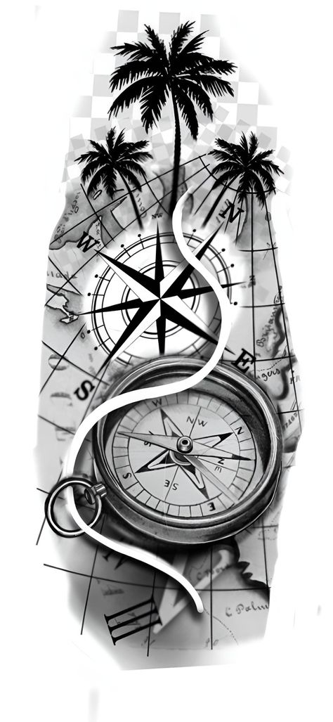 Map Grid Tattoo Design, Compass Tattoo Design Men, Moto Tattoo, Sea Tattoo Sleeve, Cloud Tattoos, Compass And Map Tattoo, Compass Tattoo Men, Nautical Tattoo Sleeve, Quarter Sleeve Tattoos