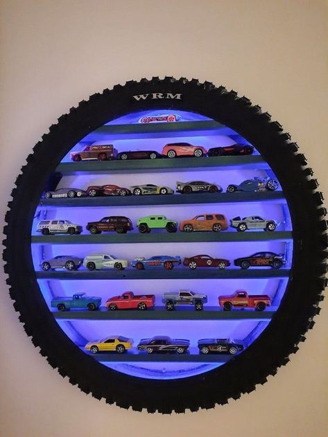 Hot Wheels Room, Bedroom Ideas For Small Rooms, Toddler Boy Room Decor, Hot Wheels Display, Cars Room, Car Bedroom, Toddler Boys Room, Diy Play Kitchen, Studio Apartment Decorating