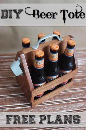 Easy Woodworking Projects Diy, Beer Tote, Wood Beer, Diy Beer, Beer Wood, Wood Projects For Beginners, Wood Crafting Tools, Beer Bottles, Diy Holz