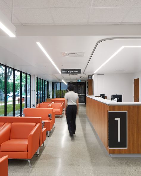 “In this space patients don’t have to traverse long winding, maze-like corridors typically found in hospital settings,” says Kristin Reischek, Interior Designer at MMP Architects. The Health Sciences Center ambulatory care design was optimized to enhance learning, foster collaboration, and improve the patient experience. “We brought Global in as a consultant at the beginning of our planning process. Their understanding of durability, cleaning and disinfection protocols and where we could ‘sm... Ambulatory Care, Hospital Design, Healthcare Design, In Hospital, The Patient, Patient Experience, Science Center, Planning Process, Health Science