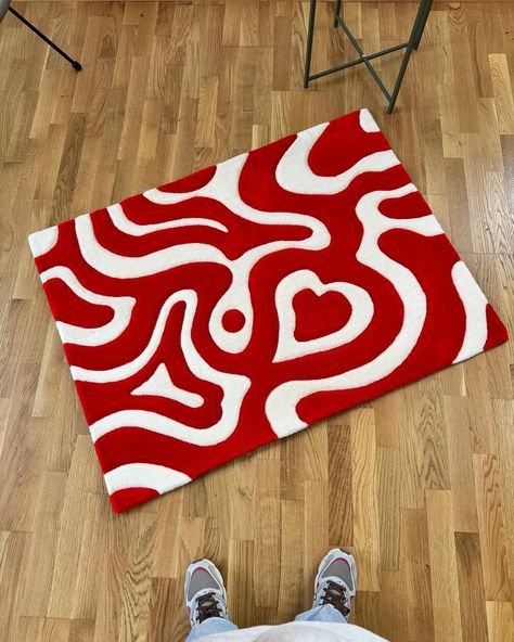 Wavy Rug, Tufting Ideas, Artistic Rugs, Funky Rugs, Contemporary Crafts, Cute Room Decor, Carpet Design, 1 Of 1, Soft Sculpture