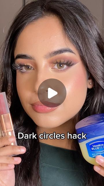 Bisma Faraz on Instagram: "This hack literally works for dark circles! Just apply l red lipstick on top of any moisturiser or vaseline🤍 Game changer!!   SAVE AND SHARE FOLLOW @bronzedandbouje FOR MORE  #wakeupandmakeup #makeuptutorial #makeupvideos #makeuphacks #diy #hudabeauty #reels #concealer #makeupideas #reelsinstagram #explore #makeupartist #makeup"