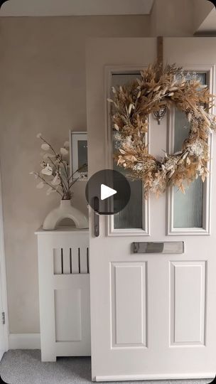 67K views · 13K reactions | Autumnal makeover 🤎🍂

The perfect neutral shade, no primer needed?… Yes please 🤎

If you are thinking of painting your front door, takes this as your sign! We used the UPVC paint from @makeitrustoleum which requires no primer. This is the shade Matt Hessian and it really is the most perfect neutral shade 🤎✨

And completed with my DIY wreath, the perfect match 🤎

FOLLOW for more 🤎 
Sandra x

#diy #autumn #autumnvibes #doortransformation #upvc #diyprojects #homeinspo #homeinspiration #homeexterior #frontdoor #newbuild | Sandra Ashton | Sabrina Carpenter · Good Graces Painting Your Front Door, Regular House, Front Door Inspiration, House Maintenance, Door Inspiration, Home Maintenance, Yes Please, New Builds, Diy Wreath