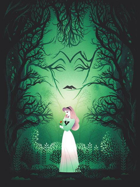 Mattson Creative - Disney Princess Good vs. Evil Aurora Maleficent, Deco Disney, Disney Wall Art, Good Vs Evil, Evil Disney, Disney Princess Aurora, Beauty Posters, Disney Posters, Disney Wall