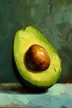 #foodie, #recipes, #cooking, #food inspiration Food Acrylic Painting, Still Life Painting Acrylic, Avocado Poster, Paint Fruit, Fruits Painting, Nature Paintings Acrylic, Avocado Painting, Abstract Fruit, Avocado Art