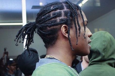 Asap Rocky Braids, Twist Hair Men, Box Braids Men, Cornrow Braids Men, Hair Twists Black, Braid Styles For Men, Boy Braids Hairstyles, Cornrow Hairstyles For Men, Dreadlock Hairstyles For Men