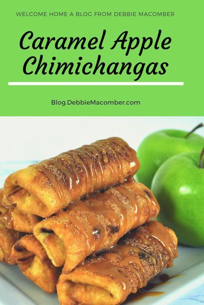 Apple Chimichangas, Debbie Macomber Recipes, Cook Apples, Tasty Dessert, Debbie Macomber, Cooked Apples, Granny Smith Apples, Caramel Apple, Granny Smith